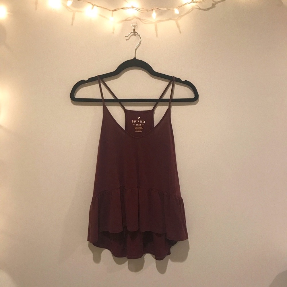 Maroon Flare Tank